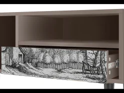 Mueble de TV - 115х59х48 cm - T3 - Farms in a Village, Latte^ Móvel De Tv