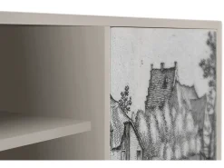 Móvel De Tv* Mueble de TV - 170х69х48 cm - T2 - Farms in a Village, Areia Bege