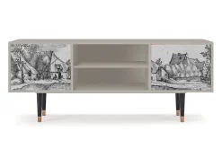 Móvel De Tv* Mueble de TV - 170х69х48 cm - T2 - Farms in a Village, Areia Bege