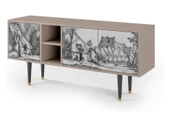 Móvel De Tv| Mueble de TV - 150х69х41 cm - T5 - Farms in a Village, Latte Bege
