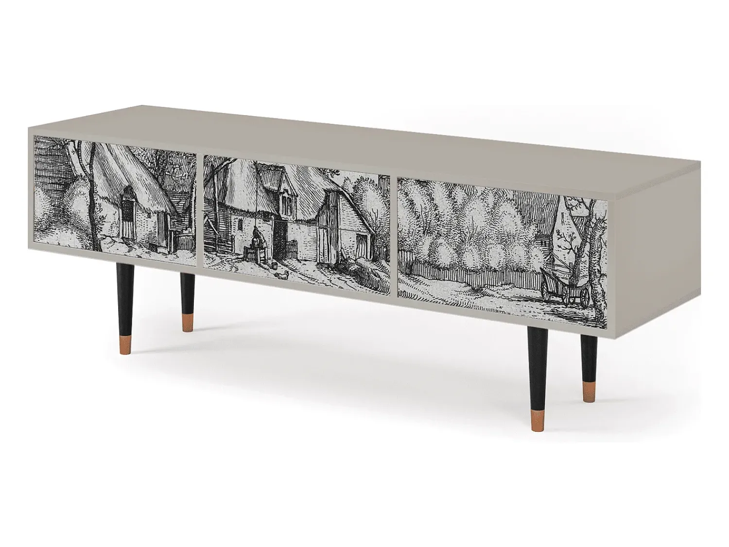 Mueble de TV - 170х59х48 cm - T4 - Farms in a Village, Areia^ Móvel De Tv