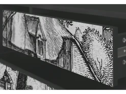 Móvel De Tv| Mueble de TV - 170х59х48 cm - T4 - Farms in a Village, Antracite Cinza antracite