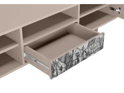 Móvel De Tv* Mueble de TV - 170х59х41 cm - T6 - Farms in a Village, Latte Bege