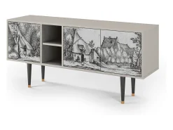 Mueble de TV - 150х69х41 cm - T5 - Farms in a Village, Areia^ Móvel De Tv