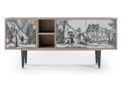 Mueble de TV - 150х69х41 cm - T5 - Farms in a Village, Areia^ Móvel De Tv