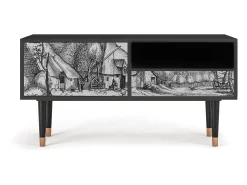 Mueble de TV - 115х59х48 cm - T3 - Farms in a Village, Antracite^ Móvel De Tv