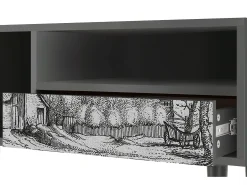 Mueble de TV - 115х59х48 cm - T3 - Farms in a Village, Antracite^ Móvel De Tv