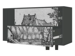 Mueble de TV - 170х69х48 cm - T1 - Farms in a Village, Antracite^ Móvel De Tv