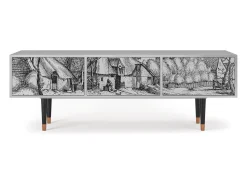 Online Mueble de TV - 170х59х48 cm - T4 - Farms in a Village, Cinza Cinzento