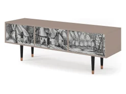 Móvel De Tv* Mueble de TV - 170х59х48 cm - T4 - Farms in a Village, Latte Bege