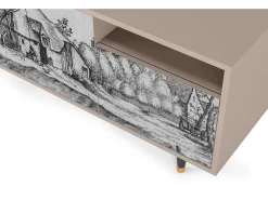 Mueble de TV - 125х56х41 cm - T7 - Farms in a Village, Latte^ Móvel De Tv