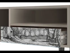 Móvel De Tv| Mueble de TV - 115х59х48 cm - T3 - Farms in a Village, Areia Bege