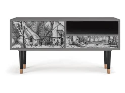 Móvel De Tv| Mueble de TV - 115х59х48 cm - T3 - Farms in a Village, Areia Bege