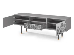 Online Mueble de TV - 170х59х41 cm - T6 - Farms in a Village, Cinza Cinzento