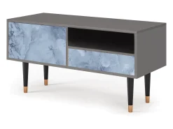 Mueble de TV - 115х59х48 cm - T3 - Feather Ice, Cinza Cinzento