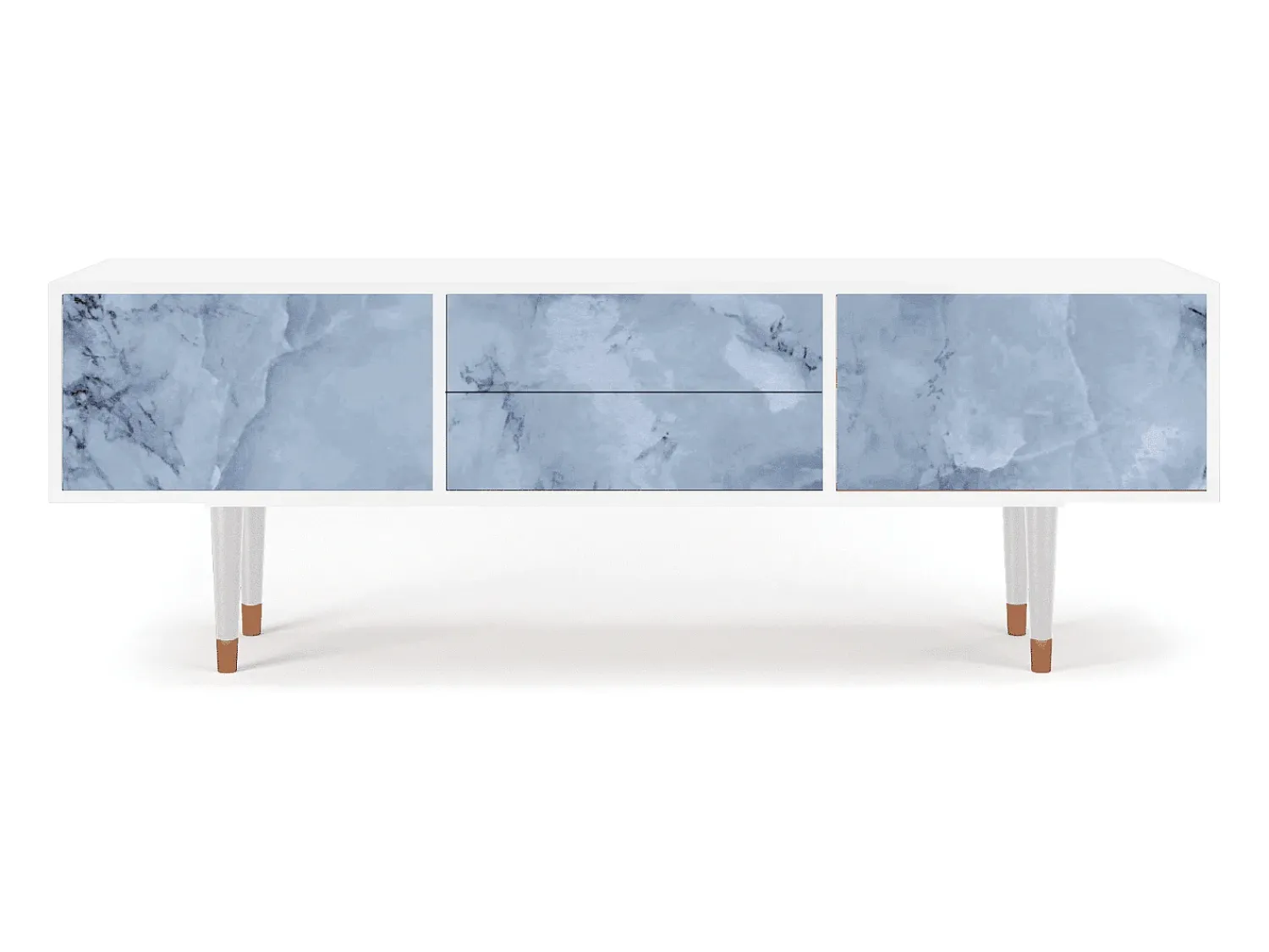 Online Mueble de TV - 170х59х48 cm - T4 - Feather Ice, Branco Bege