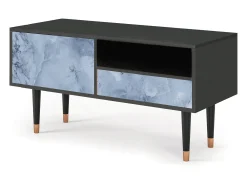 Mueble de TV - 115х59х48 cm - T3 - Feather Ice, Antracite^ Móvel De Tv
