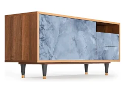 Mueble de TV - 125х56х41 cm - T7 - Feather Ice, Nogueira^ Móvel De Tv