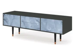 Móvel De Tv* Mueble de TV - 170х59х48 cm - T4 - Feather Ice, Antracite Cinza antracite