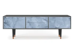 Móvel De Tv* Mueble de TV - 170х59х48 cm - T4 - Feather Ice, Antracite Cinza antracite