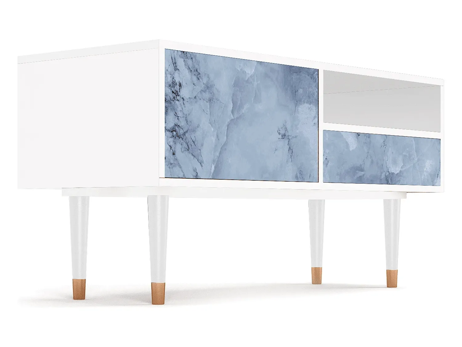 Best Mueble de TV - 115х59х48 cm - T3 - Feather Ice, Branco Bege