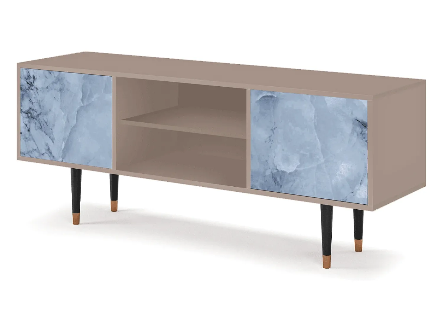 New Mueble de TV - 170х69х48 cm - T2 - Feather Ice, Latte Bege
