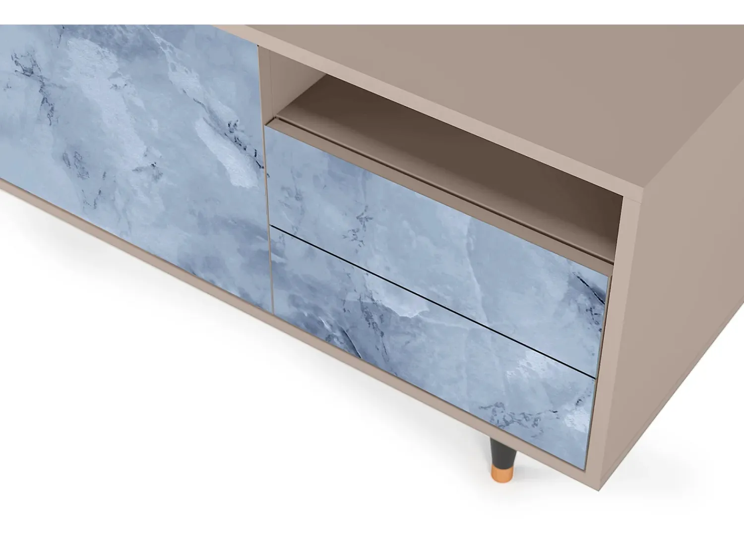 Móvel De Tv* Mueble de TV - 125х56х41 cm - T7 - Feather Ice, Latte Bege