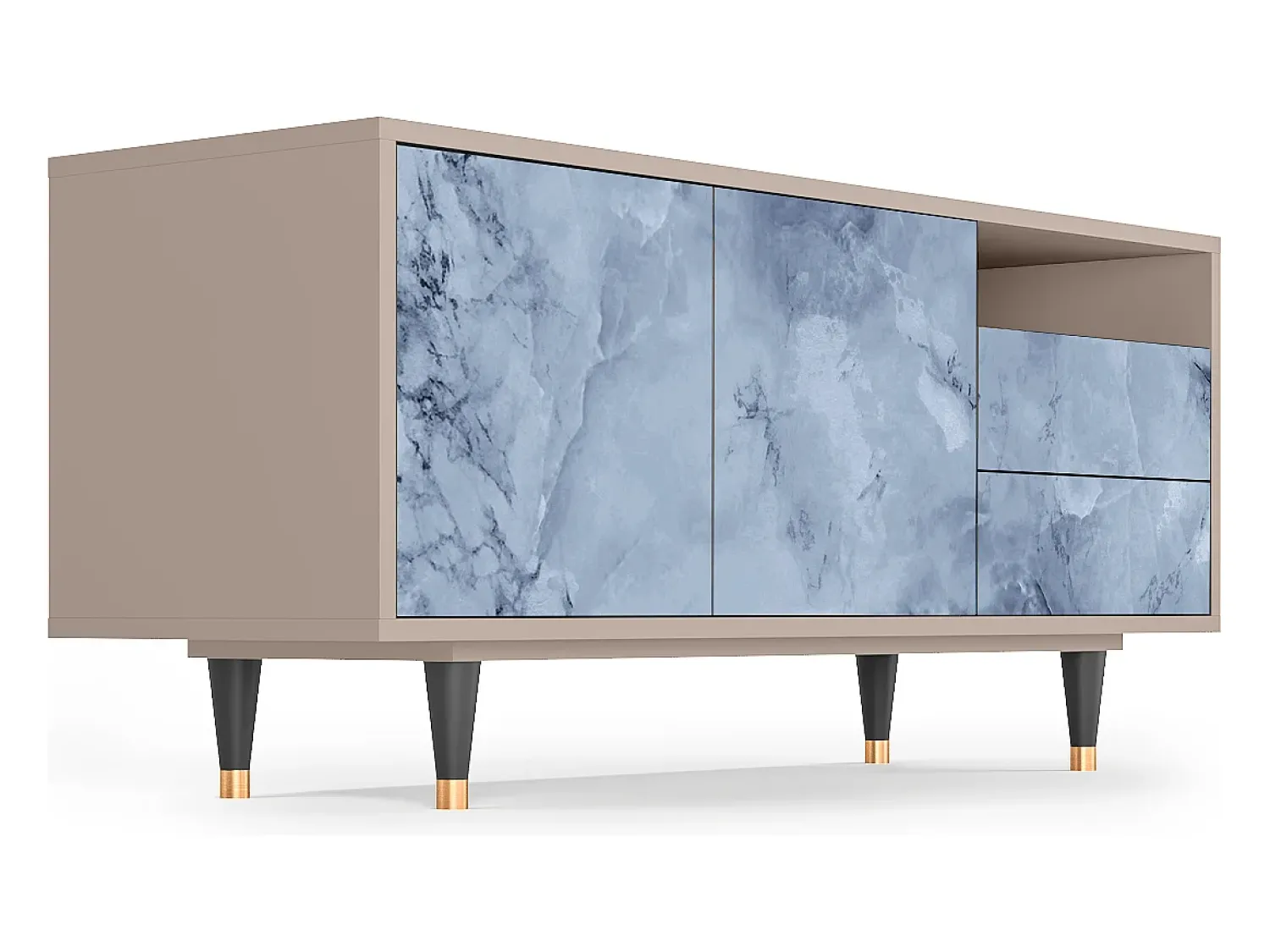 Móvel De Tv* Mueble de TV - 125х56х41 cm - T7 - Feather Ice, Latte Bege