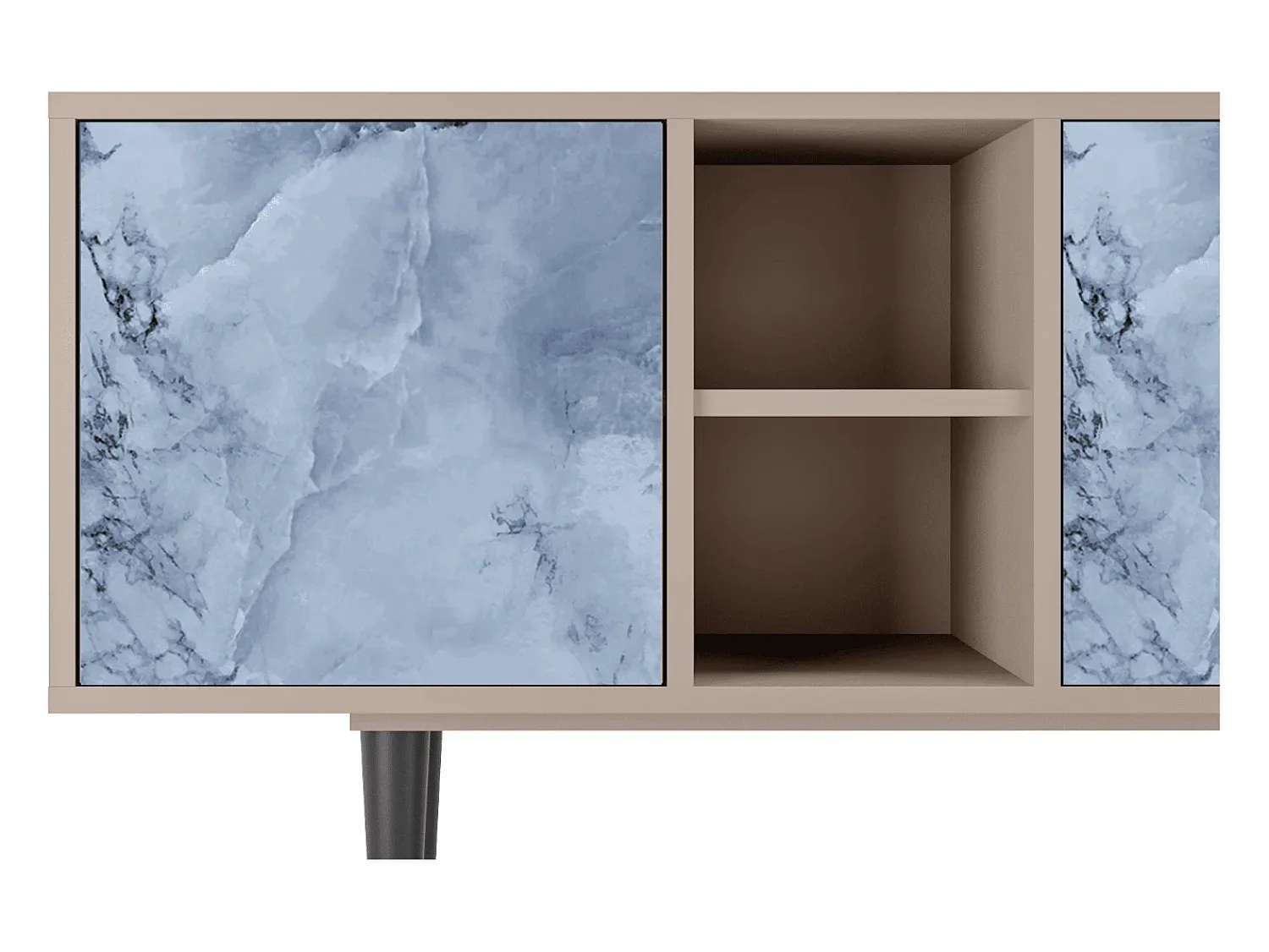 Móvel De Tv| Mueble de TV - 150х69х41 cm - T5 - Feather Ice, Latte Bege