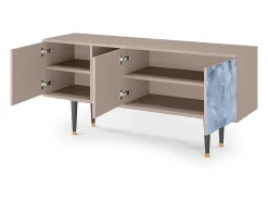 Móvel De Tv| Mueble de TV - 150х69х41 cm - T5 - Feather Ice, Latte Bege