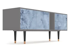 Móvel De Tv* Mueble de TV - 170х69х48 cm - T1 - Feather Ice, Cinza Cinzento