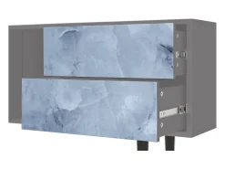 Móvel De Tv* Mueble de TV - 170х69х48 cm - T1 - Feather Ice, Cinza Cinzento
