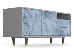 Móvel De Tv* Mueble de TV - 125х56х41 cm - T7 - Feather Ice, Cinza Cinzento