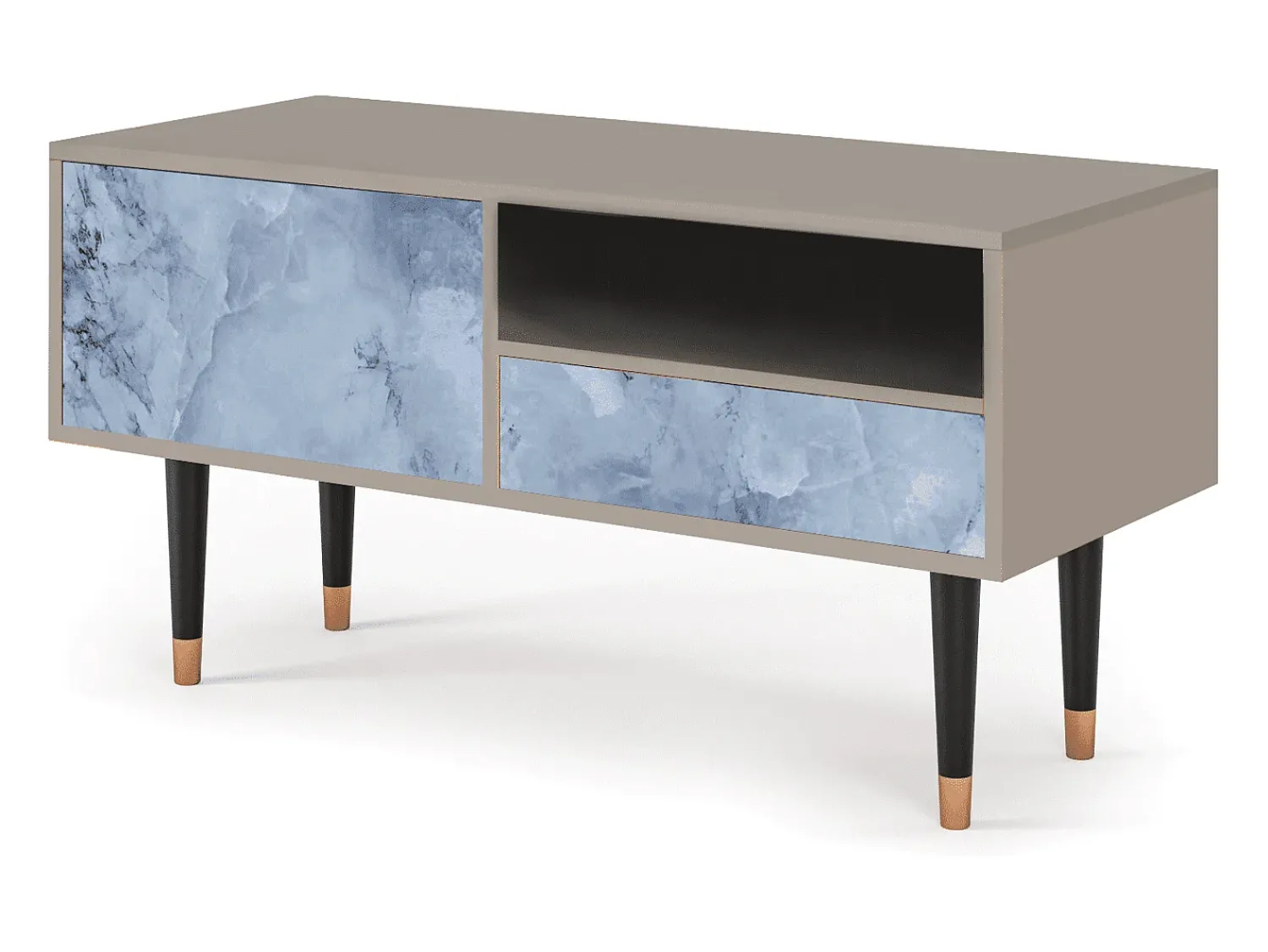 Mueble de TV - 115х59х48 cm - T3 - Feather Ice, Areia^ Móvel De Tv
