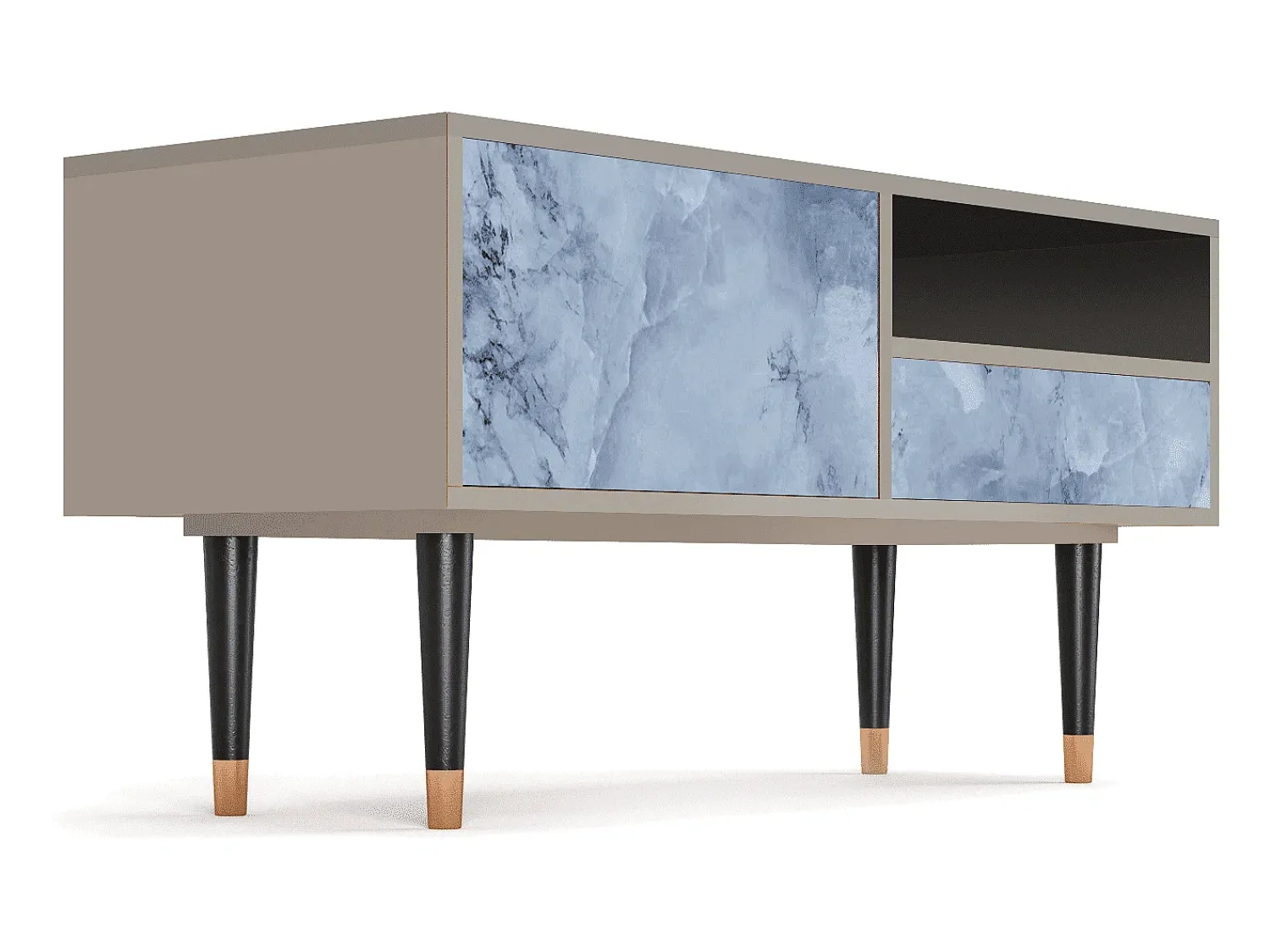 Mueble de TV - 115х59х48 cm - T3 - Feather Ice, Areia^ Móvel De Tv
