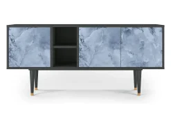 Móvel De Tv| Mueble de TV - 150х69х41 cm - T5 - Feather Ice, Antracite Cinza antracite