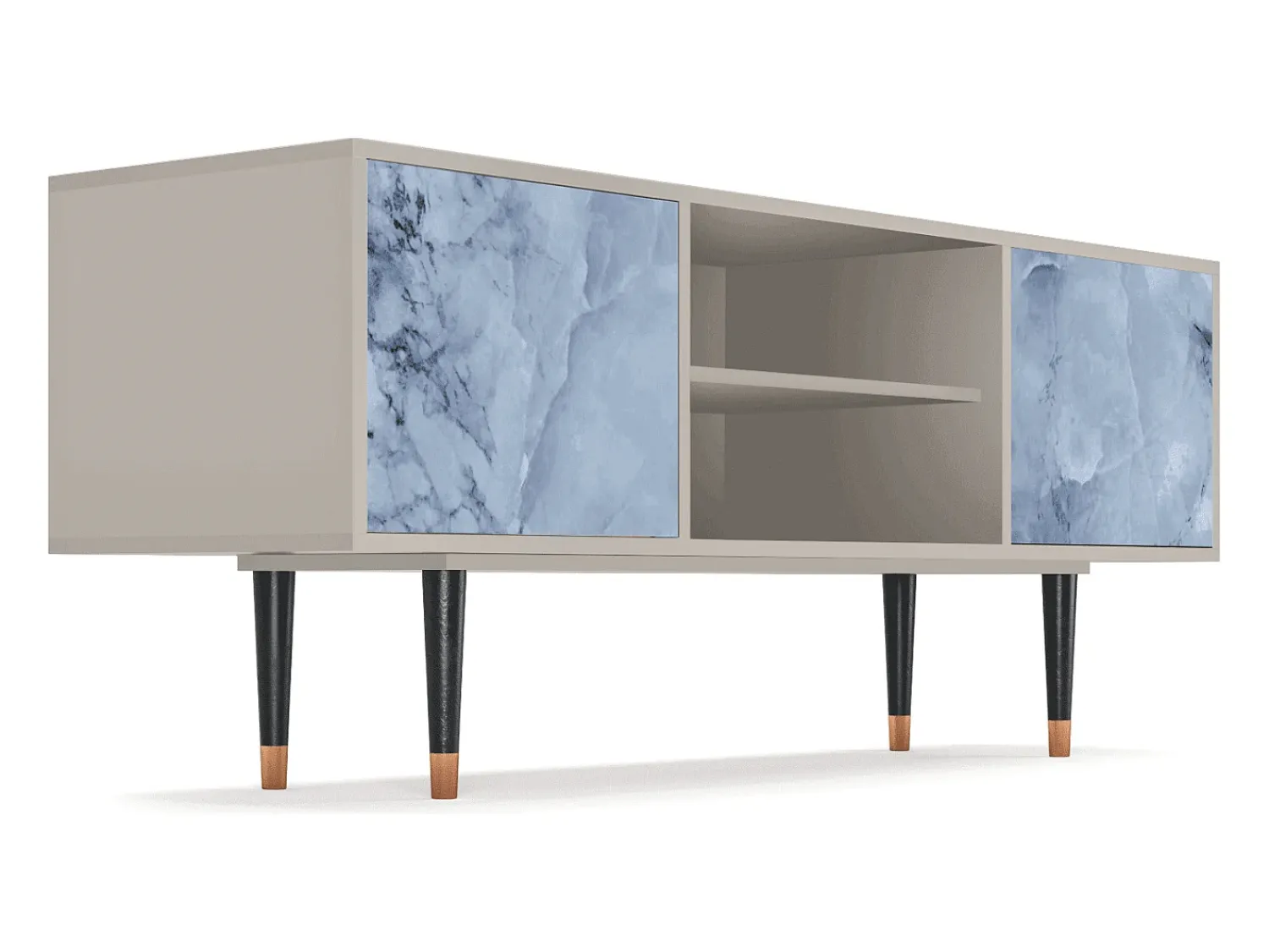 Discount Mueble de TV - 170х69х48 cm - T2 - Feather Ice, Areia Bege