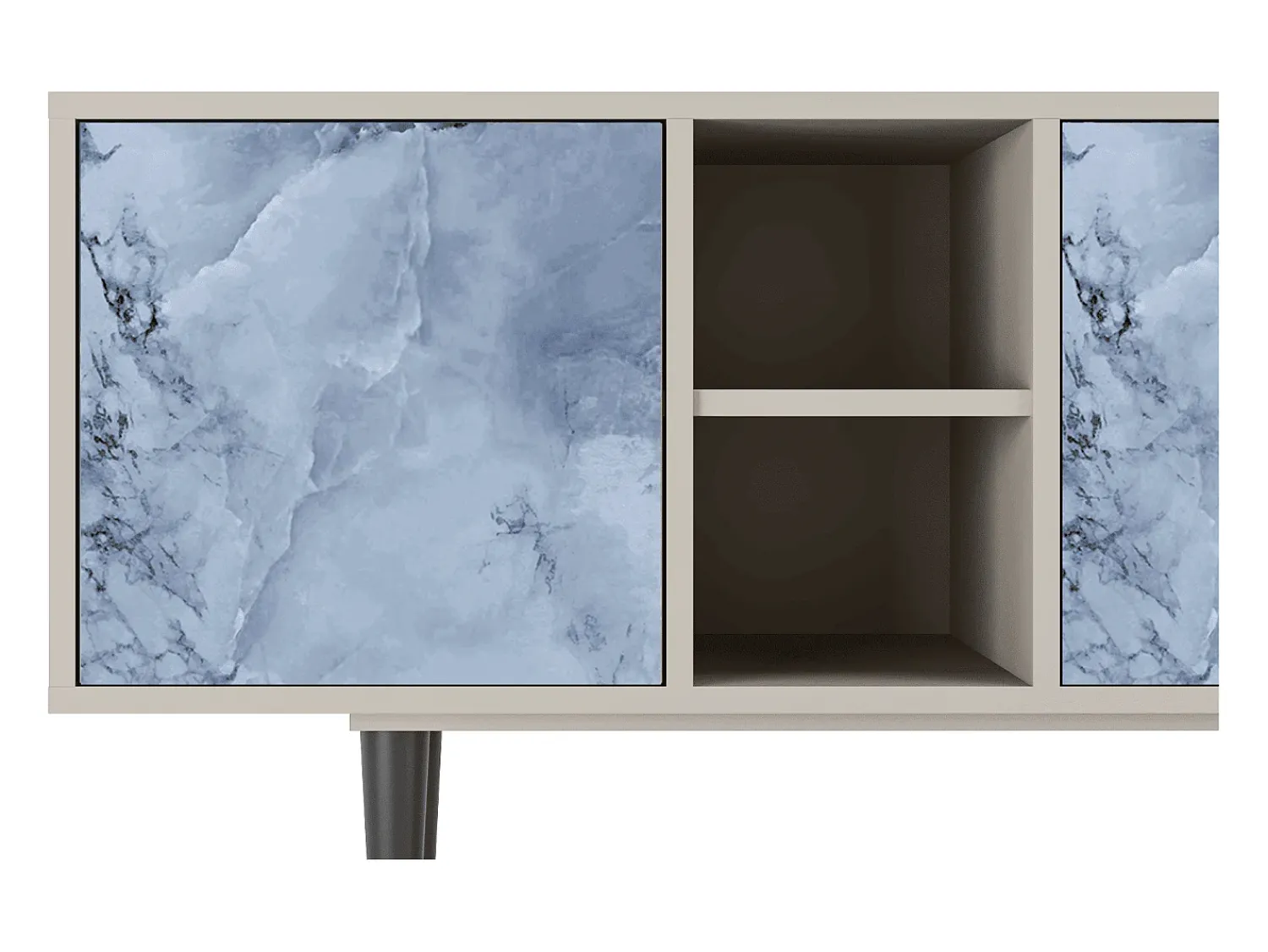 Mueble de TV - 150х69х41 cm - T5 - Feather Ice, Areia^ Móvel De Tv