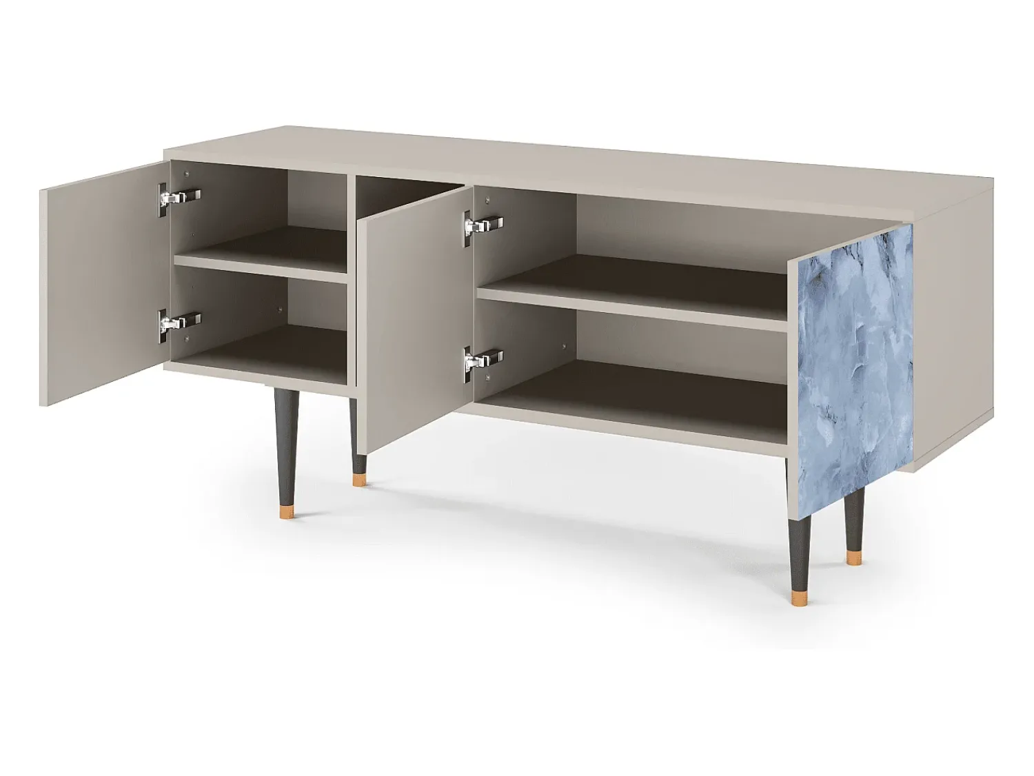 Mueble de TV - 150х69х41 cm - T5 - Feather Ice, Areia^ Móvel De Tv