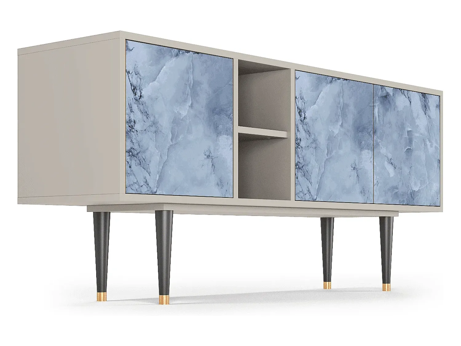 Mueble de TV - 150х69х41 cm - T5 - Feather Ice, Areia^ Móvel De Tv