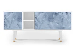 New Mueble de TV - 150х69х41 cm - T5 - Feather Ice, Branco Bege