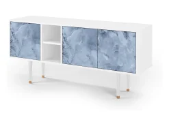 New Mueble de TV - 150х69х41 cm - T5 - Feather Ice, Branco Bege