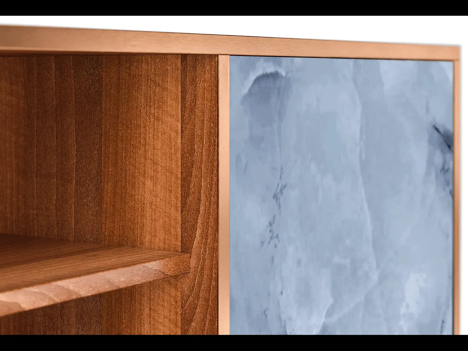 Móvel De Tv* Mueble de TV - 170х69х48 cm - T2 - Feather Ice, Nogueira Castanho