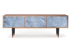 Hot Mueble de TV - 170х59х48 cm - T4 - Feather Ice, Nogueira Castanho