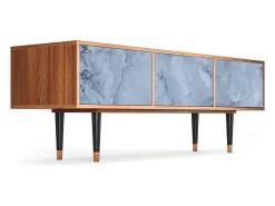 Hot Mueble de TV - 170х59х48 cm - T4 - Feather Ice, Nogueira Castanho