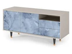 Hot Mueble de TV - 125х56х41 cm - T7 - Feather Ice, Areia Bege