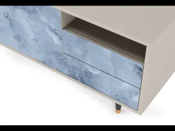 Hot Mueble de TV - 125х56х41 cm - T7 - Feather Ice, Areia Bege