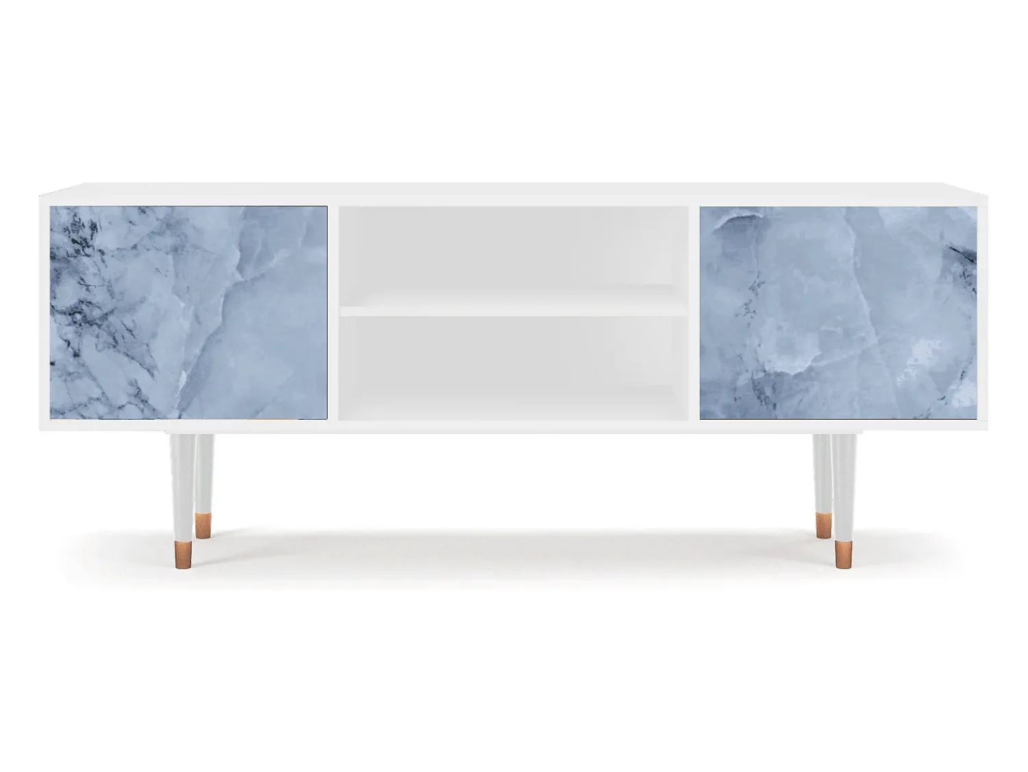 Móvel De Tv* Mueble de TV - 170х69х48 cm - T2 - Feather Ice, Branco Bege