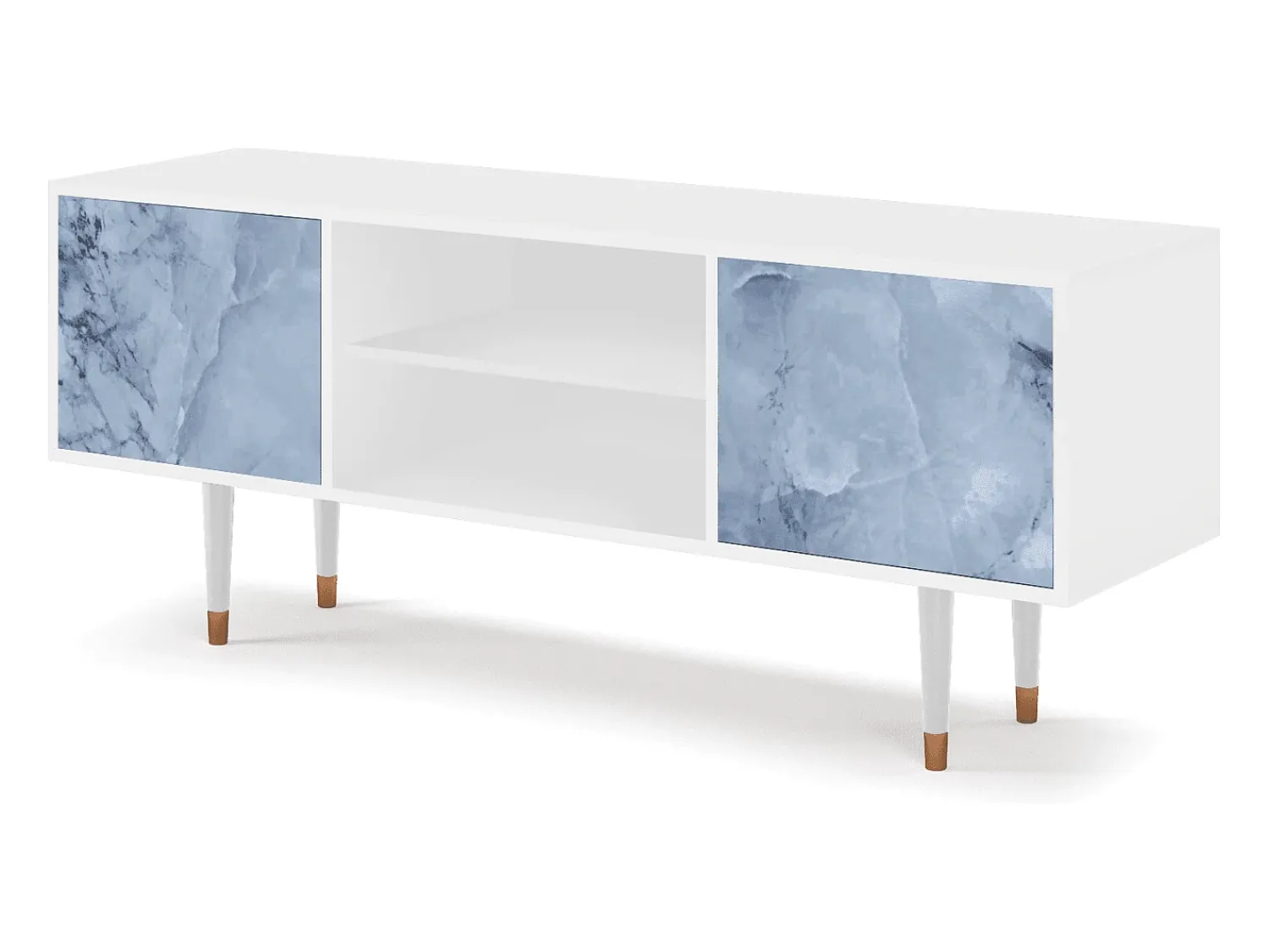 Móvel De Tv* Mueble de TV - 170х69х48 cm - T2 - Feather Ice, Branco Bege