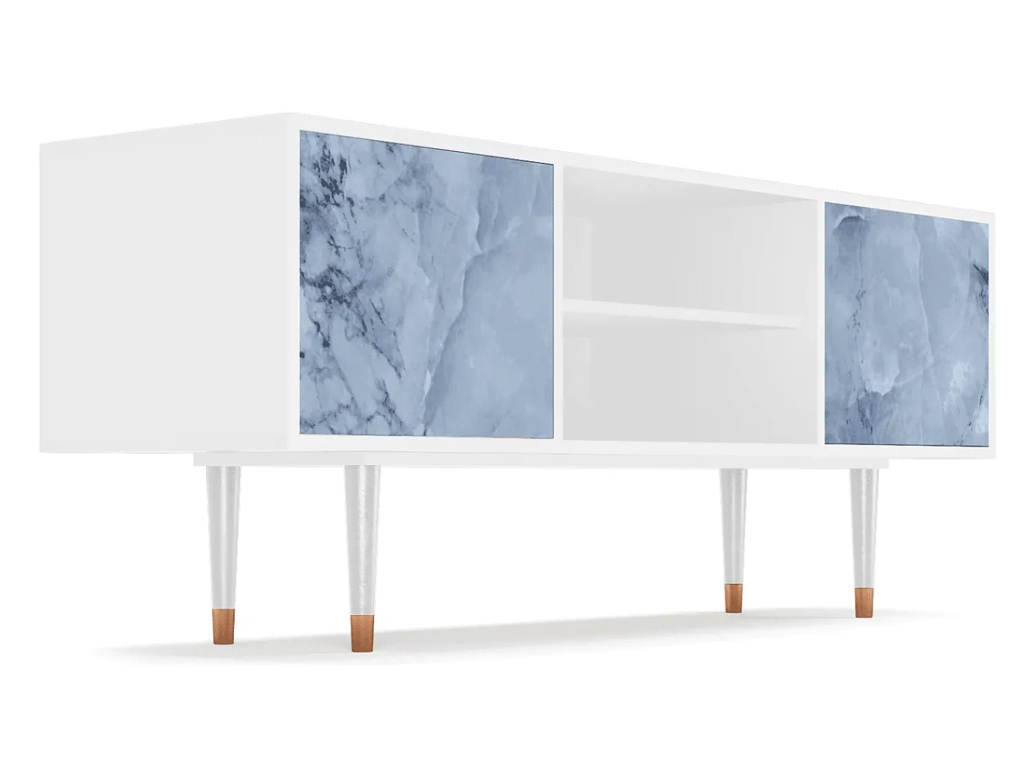 Móvel De Tv* Mueble de TV - 170х69х48 cm - T2 - Feather Ice, Branco Bege